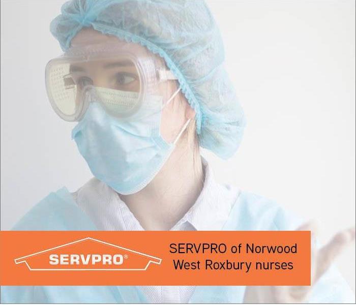 Nurse in background with orange box overlay